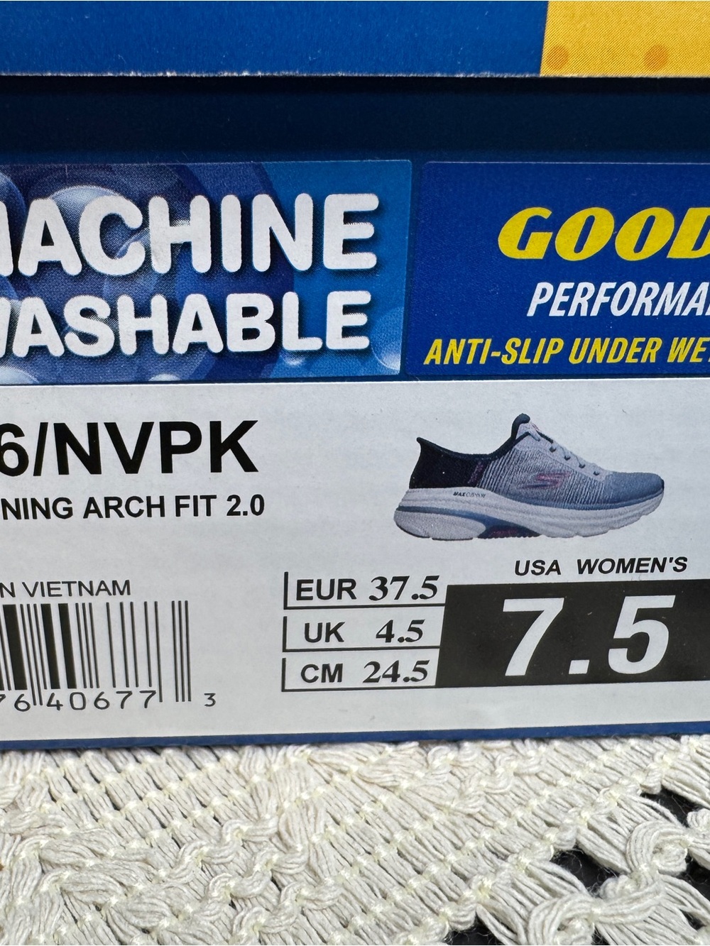 Skechers Slip-Ins Max Cushion Women's Blue Gray Athletic Walking Shoes - Picture 6 of 6